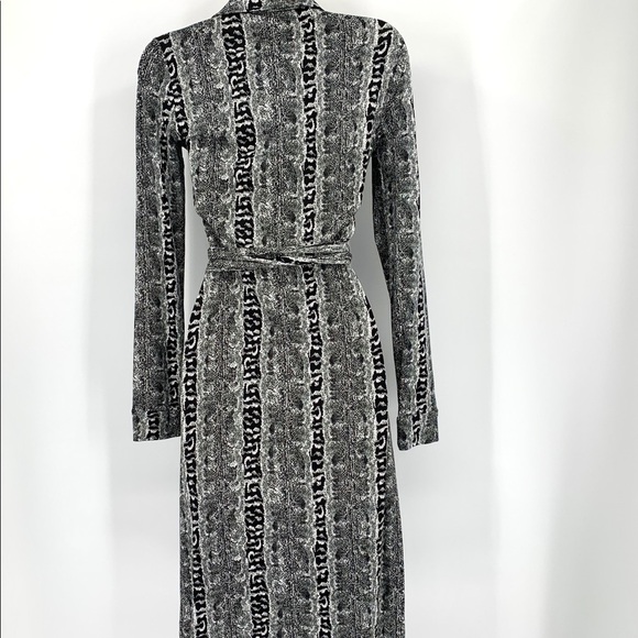 DVF Diane von Furstenberg New Jeanne Two Oasis Snake black wrap dress 0 - Picture 3 of 6